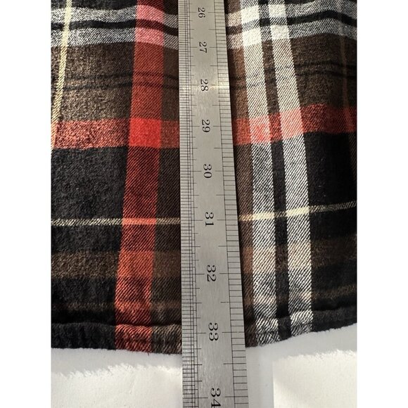 St John's Bay Men Shirt 2XLT Red/Blk Super Soft Plaid Flannel L/S Workwear Farm - Picture 11 of 12